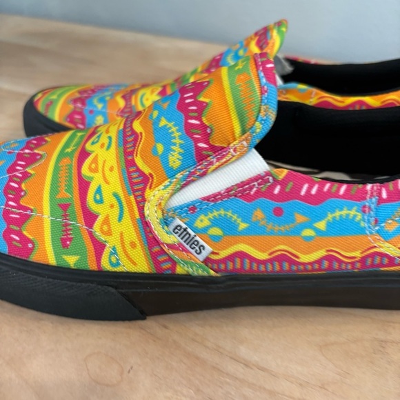 NEW Ethies Men's 11 Colorful Neon Skateboarding Canvas Slip on Marana Shoes - Picture 5 of 9